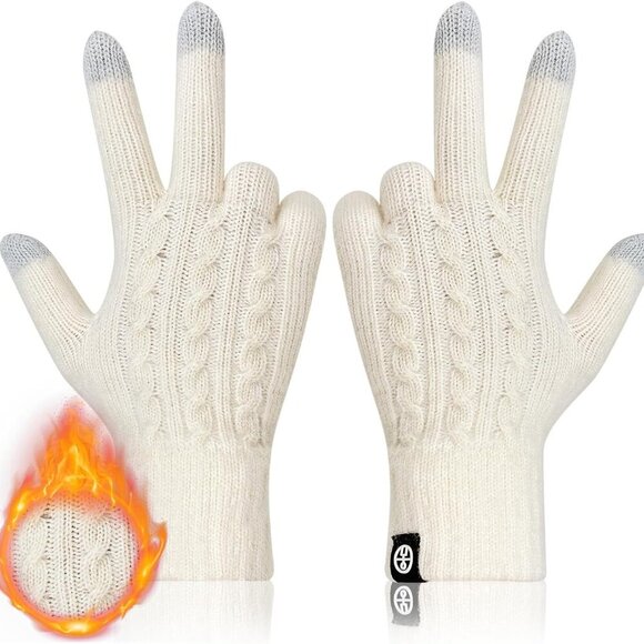 Accessories - Women's Winter Gloves for Cold Weather Thermal Knit Elastic Soft Touch Screen Gl